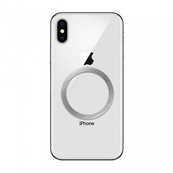 Universal kulatá destička/ magnetický kroužek kompatibilní s MagSafe stříbrný