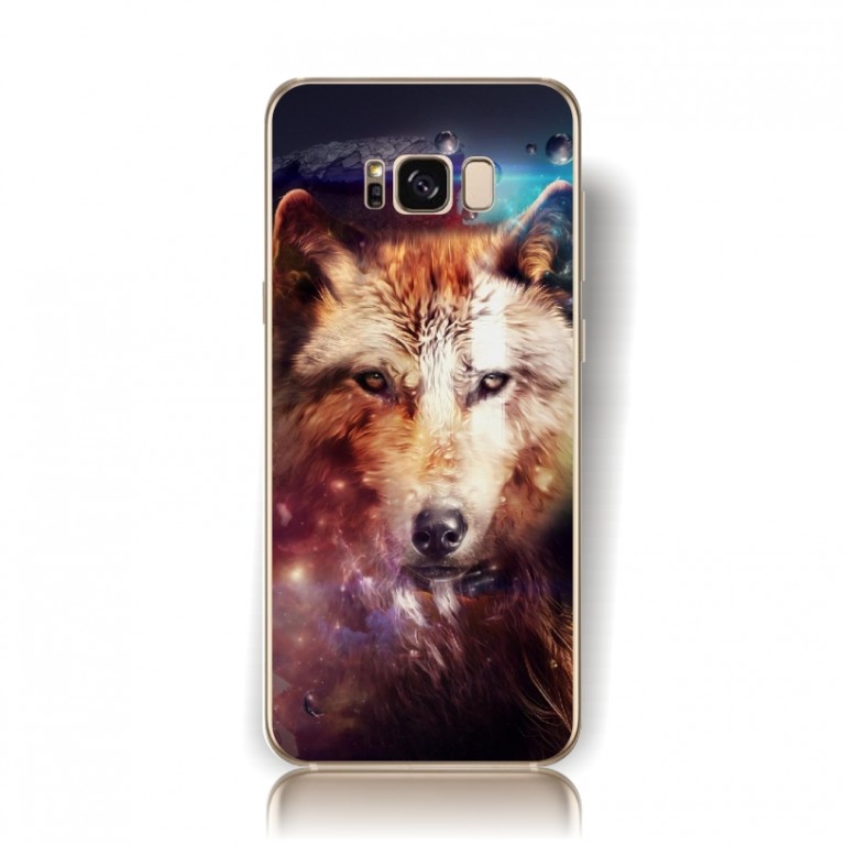 Pouzdro TopQ Samsung S8 Plus pevné Vlk 18013 (kryt neboli obal na mobil Samsung Galaxy S8 Plus G955F)