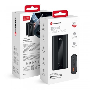 Powerbank Forcell F-Energy Energo P20K2 QC3.0 PD 3A 22.5W 20000 mAh černá