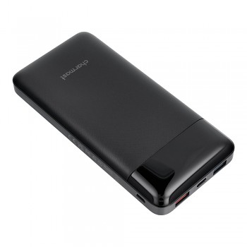 Powerbank Charmast W2089 PD3.0 3A 22.5W 20000 mAh s built-in cables USB-A/ USB-C/ Lightning/ Micro USB černá