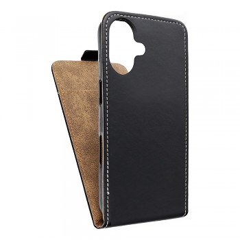Svislé knížkové pouzdro pro iPhone 16 Slim Flexi Fresh černá