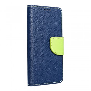 Knížkové pouzdro pro iPhone 16 PLUS Fancy Book navy modré/ lime