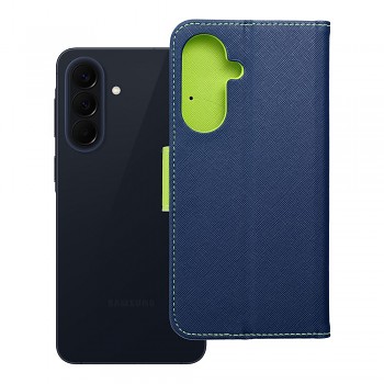 Knížkové pouzdro pro Samsung A57 5G Fancy Book navy modré/ lime