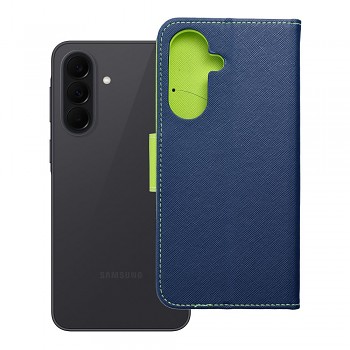 Knížkové pouzdro pro Samsung A37 Fancy Book navy modré/ lime