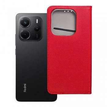 Knížkové pouzdro pro Xiaomi Redmi NOTE 14 4G (GLOBAL - 163.25mm x 76.55mm x 8.16mm) Smart Book červené