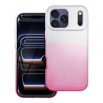 Kryt pro iPhone 17 Pro Max/ 18 Pro Max (nízký okraj fotoaparátu) Shining průhledný růžový