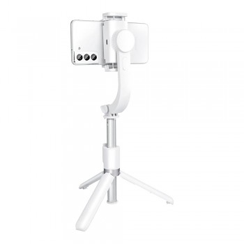 Selfie stick s bezdrátový remote control stativ s stabilizer GIMBAL SSTR-L08 bílý