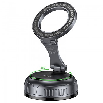 Držák do auta magnetic Hoco s adjustable suction cum H92 černý metal šedý