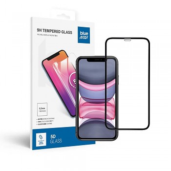 Tvrzené sklo pro iPhone XR/ 11 (celoplošně lepicí) Blue Star 5D černé