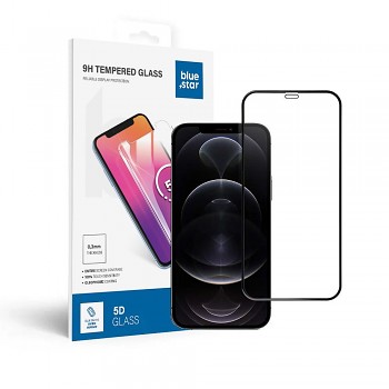 Tvrzené sklo pro iPhone 12 PRO MAX (celoplošně lepicí) Blue Star 5D černé