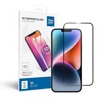 Tvrzené sklo pro iPhone 13 PRO MAX/14 PLUS (celoplošně lepicí) Blue Star 5D černé