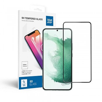Tvrzené sklo pro Samsung Galaxy S23 PLUS (celoplošně lepicí/ kryt friendly) Blue Star 5D černé