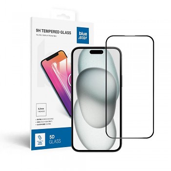 Tvrzené sklo pro iPhone 15 PLUS/16 PLUS (celoplošně lepicí) Blue Star 5D černé