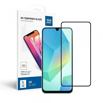 Tvrzené sklo pro Samsung Galaxy A17 4G/ A17 5G/ A16 4G/ A16 5G/ M16 5G (celoplošně lepicí/ kryt friendly) Blue Star 5D černé