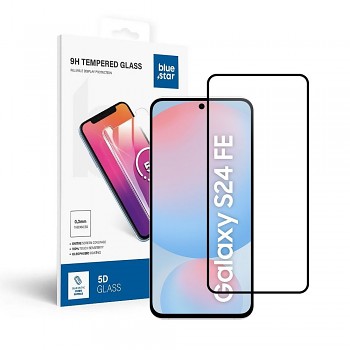 Tvrzené sklo pro Samsung Galaxy A27 5G/ S24 FE (celoplošně lepicí/ kryt friendly) Blue Star 5D černé
