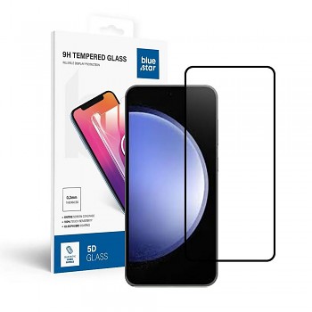 Tvrzené sklo pro Samsung Galaxy S25 (celoplošně lepicí/ kryt friendly) Blue Star 5D černé
