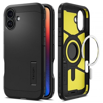SPIGEN kryt TOUGH ARMOR MAG kompatibilní s MagSafe pro IPHONE 16 černý