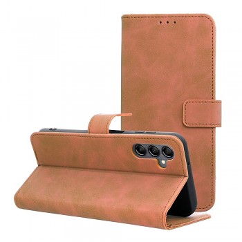 Pouzdro pro Samsung A14 4G / A14 5G Tender Book hnědé