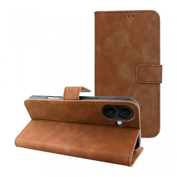 Pouzdro pro iPhone 16 PLUS Tender Book hnědé