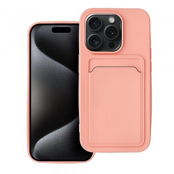 Kryt pro iPhone 15 PRO Card Case růžový
