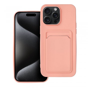 Kryt pro iPhone 15 PRO MAX Card Case růžový