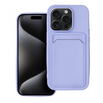 Kryt pro iPhone 15 PRO Card Case fialový