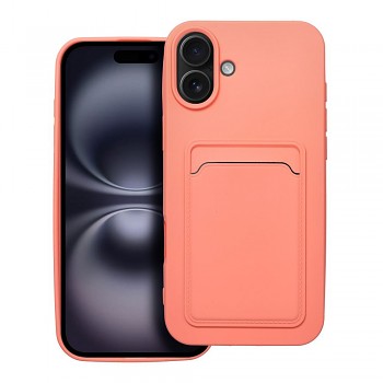 Kryt pro iPhone 16 PLUS Card Case růžový