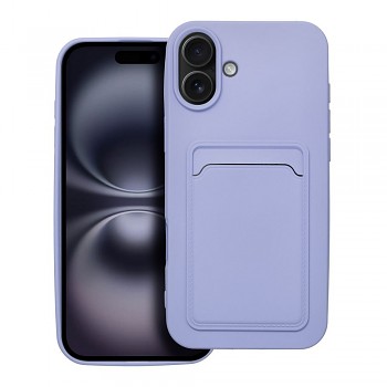 Kryt pro iPhone 16 PLUS Card Case fialový