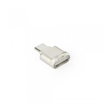 Čtečka karet MicroSD s USB-C stříbrný