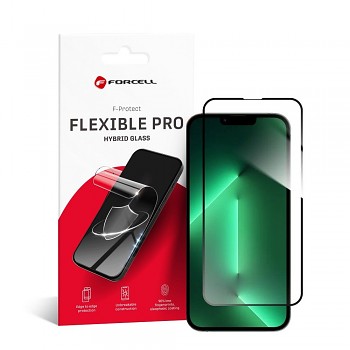 Hybridní ochranné sklo pro iPhone 13 / 13 PRO / 14 / 16e / 17e (SE 4 2025) Forcell Flexible 5D černé