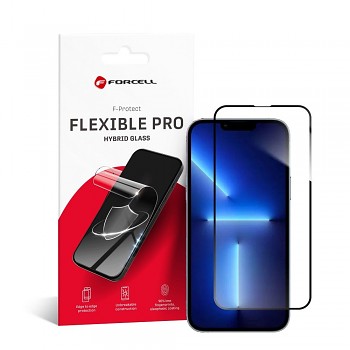 Hybridní ochranné sklo pro iPhone 13 PRO MAX / 14 PLUS Forcell Flexible 5D černé