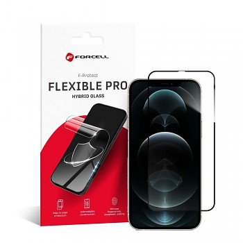 Hybridní ochranné sklo pro iPhone 12 PRO MAX Forcell Flexible 5D černé