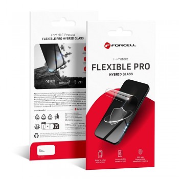 Bestsuit Flexible hybridní ochranné sklo pro Samsung S24 ULTRA Forcell Flexible 5D černý (tepelně tvarované) – funkční čtečka otisků prstů