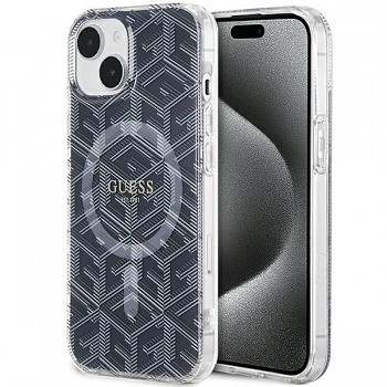GUESS kryt pro IPHONE 15 Plus kompatibilní s MagSafe (IML GCUBE) černý
