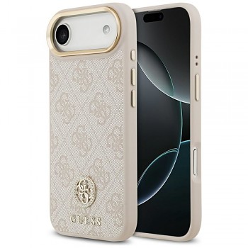 GUESS kryt pro IPHONE 17 Air kompatibilní s MagSafe (PU W / 4G Strass Logo) růžový