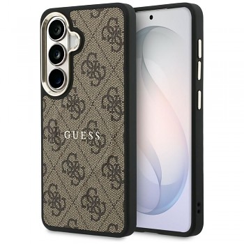 GUESS kryt pro SAMSUNG S26 Plus (4G Embossed Ring MagSafe) hnědý