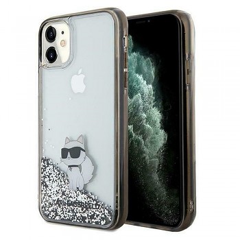 KARL LAGERFELD kryt pro IPHONE 11 (Liquid Glitter C) transparentní