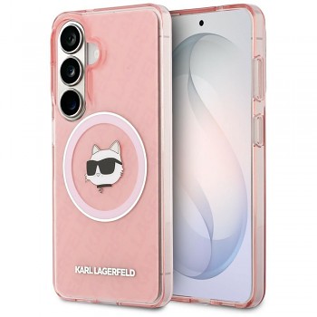 KARL LAGERFELD kryt pro SAMSUNG S26 (Magnetic IML Repeated Logo and Choupette) růžový