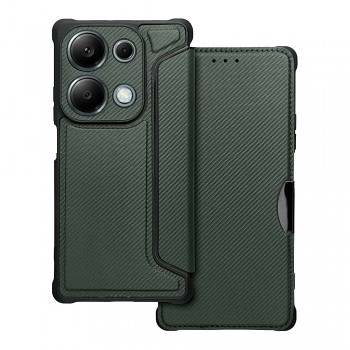 Pouzdro pro Xiaomi Redmi NOTE 13 PRO 4G / Poco M6 PRO 4G Razor Book tmavě zelené