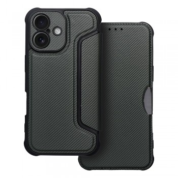 Pouzdro pro iPhone 16 PLUS Razor Book tmavě zelené
