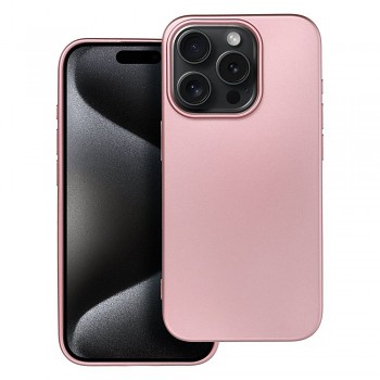 Kryt pro iPhone 15 PRO Metallic růžový