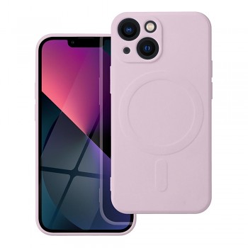 Silikonový kryt pro iPhone 13 MINI Mag Cover kompatibilní s MagSafe (ochrana fotoaparátu) růžový