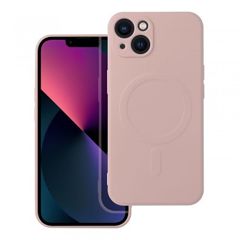 Silikonový kryt pro iPhone 13 Mag Cover kompatibilní s MagSafe (ochrana fotoaparátu) růžový