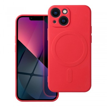 Silikonový kryt pro iPhone 13 MINI Mag Cover kompatibilní s MagSafe (ochrana fotoaparátu) červený