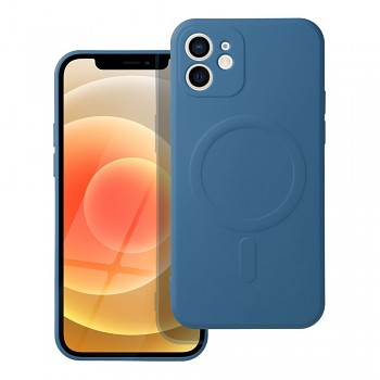 Silikonový kryt pro iPhone 12 Mag Cover kompatibilní s MagSafe (ochrana fotoaparátu) modrý