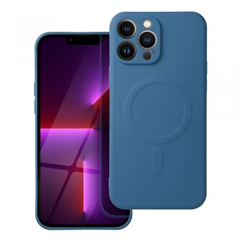 Silikonový kryt pro iPhone 13 PRO MAX Mag Cover kompatibilní s MagSafe (ochrana fotoaparátu) modrý