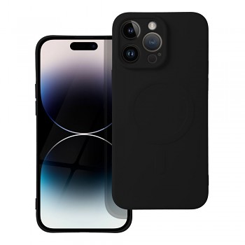 Silikonový kryt pro iPhone 14 PRO MAX Mag Cover kompatibilní s MagSafe (ochrana fotoaparátu) černý