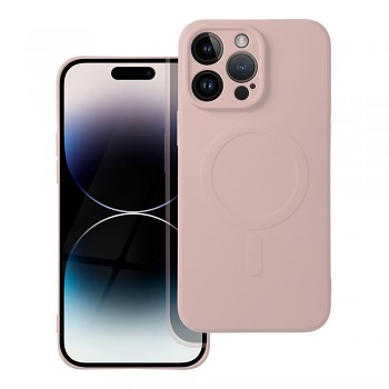Silikonový kryt pro iPhone 14 PRO MAX Mag Cover kompatibilní s MagSafe (ochrana fotoaparátu) růžový