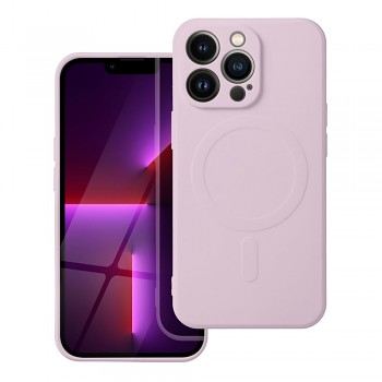 Silikonový kryt pro Samsung S24 Mag Cover kompatibilní s MagSafe (ochrana fotoaparátu) růžový