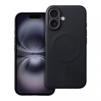 Silikonový kryt pro iPhone 16 Mag Cover kompatibilní s MagSafe (ochrana fotoaparátu) černý
